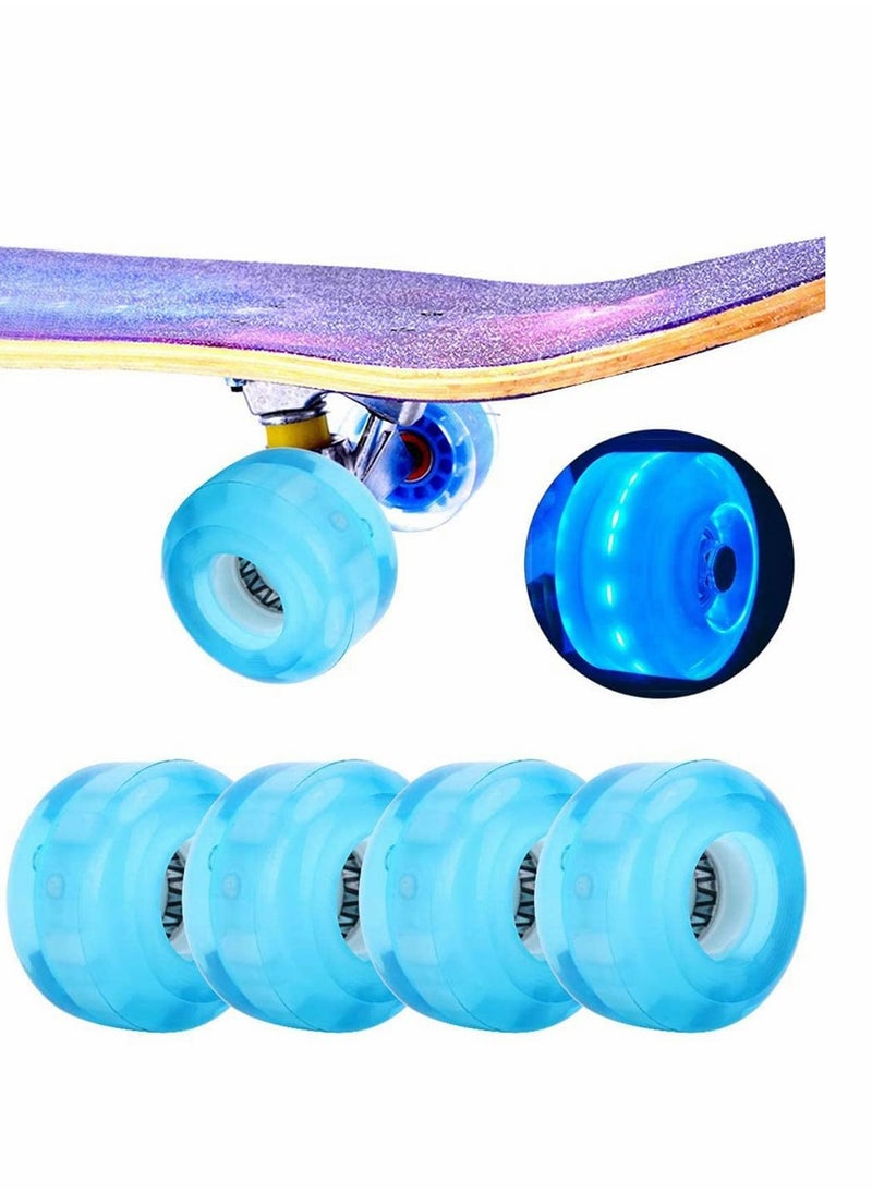 Y&D Skateboard Wheels with Bearings, 4 Pcs Light Up 85A Cruiser Wheels, LED Wheel for Skateboard, Longboard  - Image 2