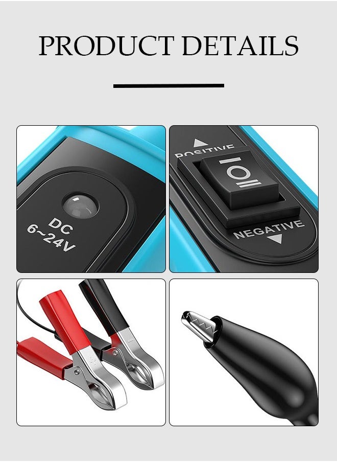Automotive Electric Circuit Tester with Test Light, Circuit Detector with Cable, Auto Short Tester, Voltage Polarity Tester, Car Electrical Test Tool for 6-24V DC Vehicle