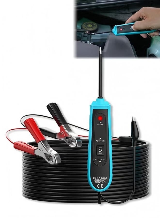 Automotive Electric Circuit Tester with Test Light, Circuit Detector with Cable, Auto Short Tester, Voltage Polarity Tester, Car Electrical Test Tool for 6-24V DC Vehicle - Image 1