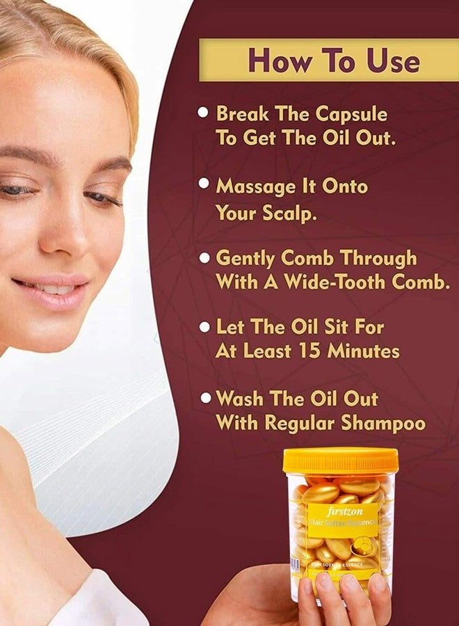 FIRSTZON Vitamin E Hair Soft Gel Oil Capsules, Anti-Greying, Strengthens Hair, Repairs Split Ends, Boosts Shine, Nourishes Scalp (multicolor) - Image 2