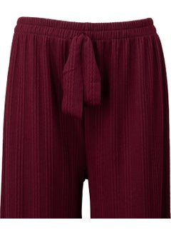 Oppland Women's Winter Trousers Cotton Twist Fabric Elastic Waist Hair Knitted Model Lycra Wide Leg  - Image 2