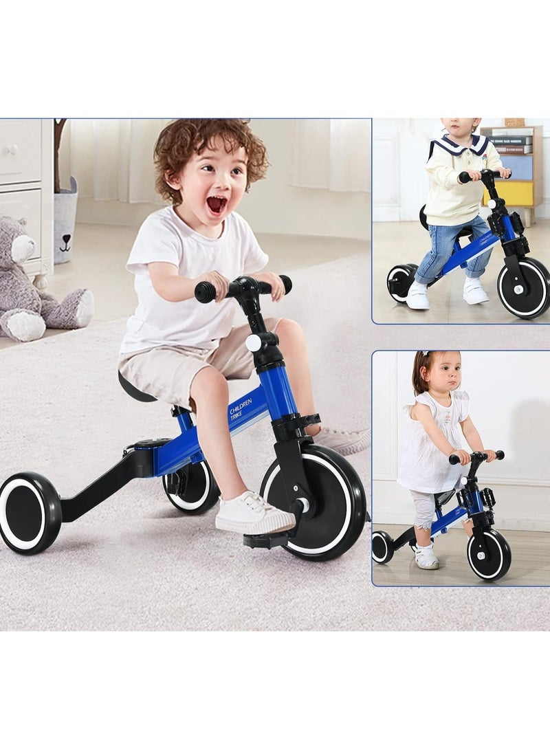 Kimaya 3-in-1 Baby Tricycle with 3 Wheels, Kids Pedal Tricycle for 1-4 Years Old, Toddler Tricycle for Indoor-Outdoor, Balance Bike with Removable Pedal for Boys and Girls (Blue)  - Image 2
