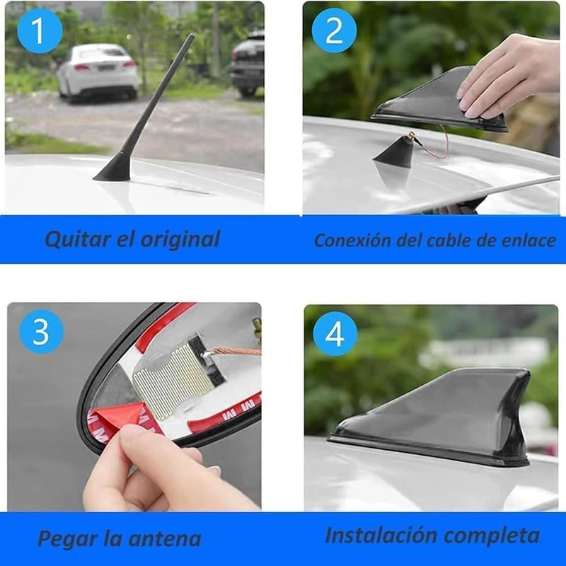 Silver Shark Fin Antenna for Mercedes Benz Viano W639 Vito AM FM Radio Signal - Image 4