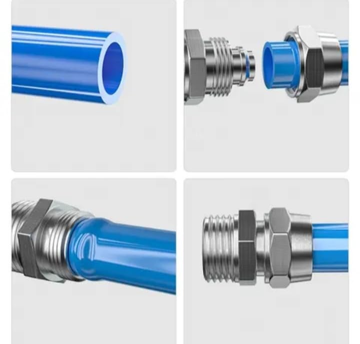 SASARTECH Air PNEUMATIC 4PCS304 Stainless Steel Straight 18 NPT Thread 8MM HOSE Tube Fitting Twist To Connect PCConnector Series for Air Tank Air Bags for Pneumatic Fitting Accessories  - Image 4