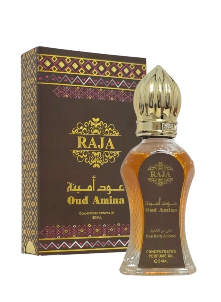 راجا زيت عطري مركز برائحة عود أمينة 24 مل - Image 1