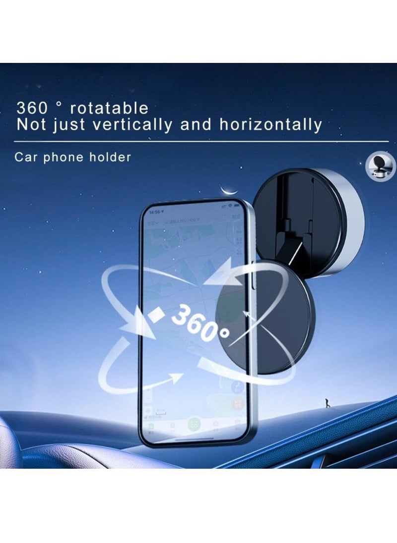 ELTRAZONE Electric Vacuum Magnetic Suction Car Phone Mount, Hands-Free Shower Phone Holder, 360° Rotation Electric Suction Cup Magnetic Phone Holder for All Smooth Surfaces (Black) - Image 4