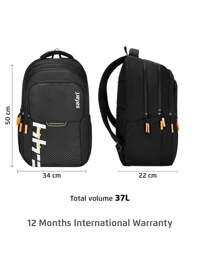 Safari Verge 37L Casual Printed Backpack, 3 Compartments, Raincover, Armor Base, Organizer, Bottle Holder, Front Pocket, School Bag for Boys and Girls, College Bag, Office Bag, Travel Bag - Image 4