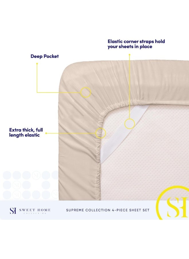 Sweet Home Collection Sweet Home Collection 1800 Thread Count Set – Soft Egyptian Quality Brushed Microfiber – Luxury Bedding Set with Flat, Fitted, 2 Pillow Cases  - Image 5