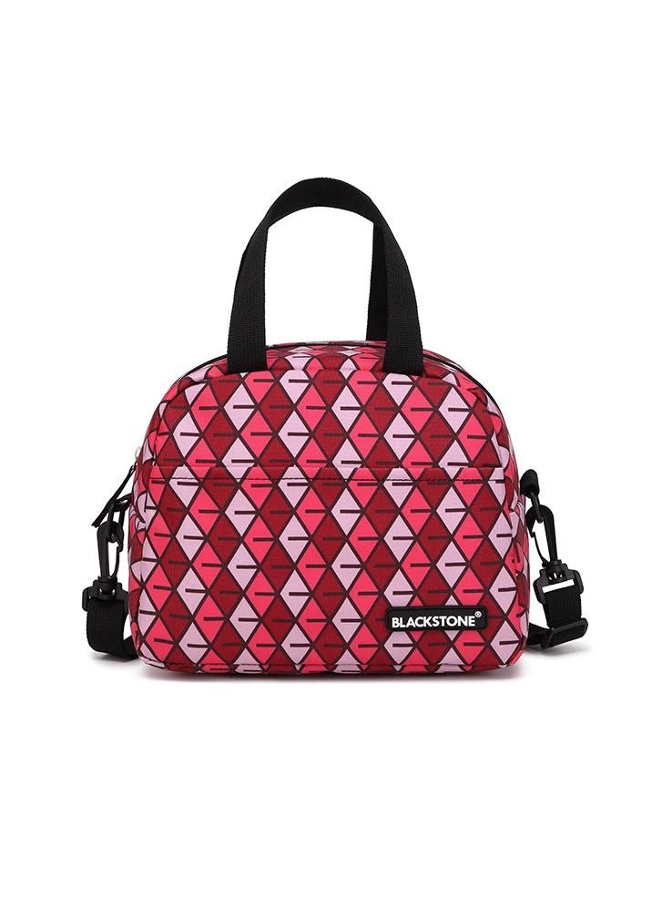 BLACKSTONE School Lunch Bag Luxury Design for Kids, Multipurpose School Lunch Bag for Boys Girls Teens MNL52 Red  - Image 1