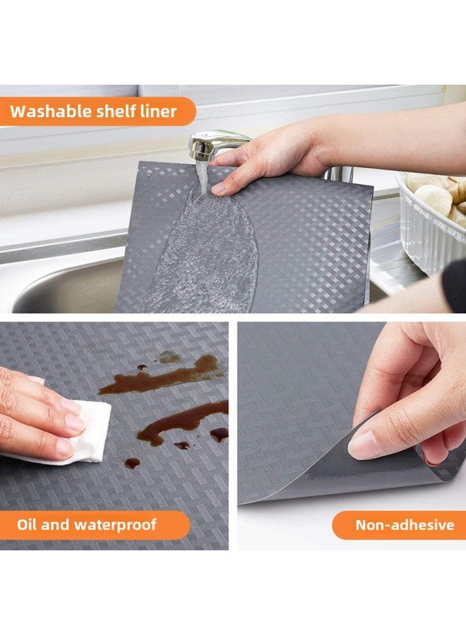 EVA Table Mat Waterproof Non-slip Thickened Drawer Mat Heat Insulated Transparent Cuttable Wardrobe Mat Cabinet Mat Paper Shoe Cabinet Mat-Color:Gray Slanted Plaid-Specifications:30*100cm - Image 5
