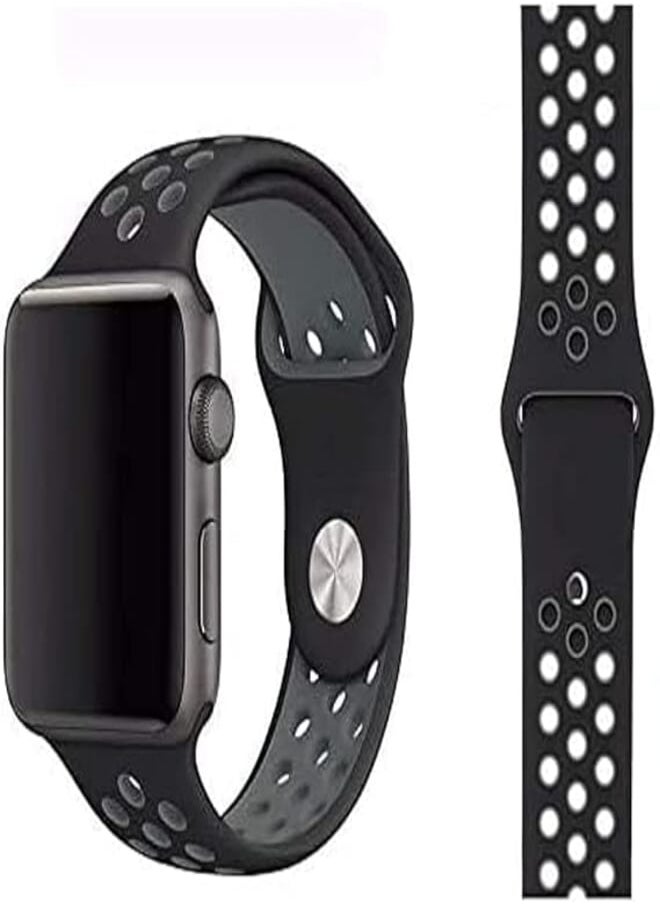Generic - Rubber strap watchband for apple watch iwatch band 42mm silicone wristband for apple watch sport edition nike holes - Image 1