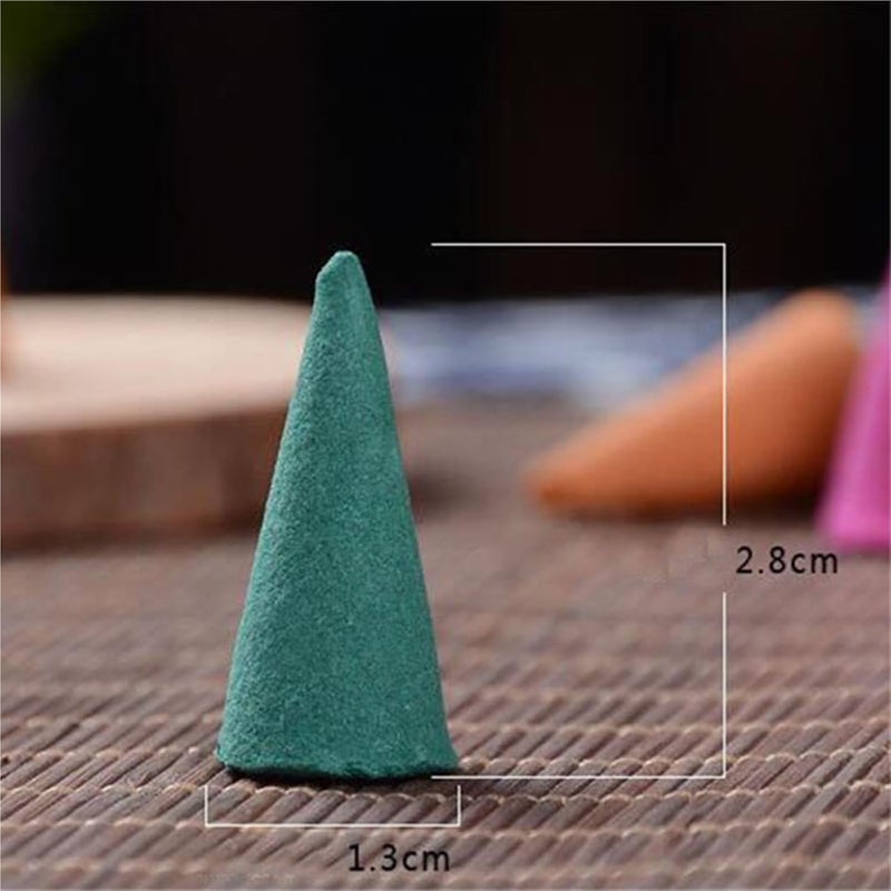 60 Pcs Natural Incense Cones Lavender Sandalwood Jasmine Yoga(Mix 60pcs) - Image 5