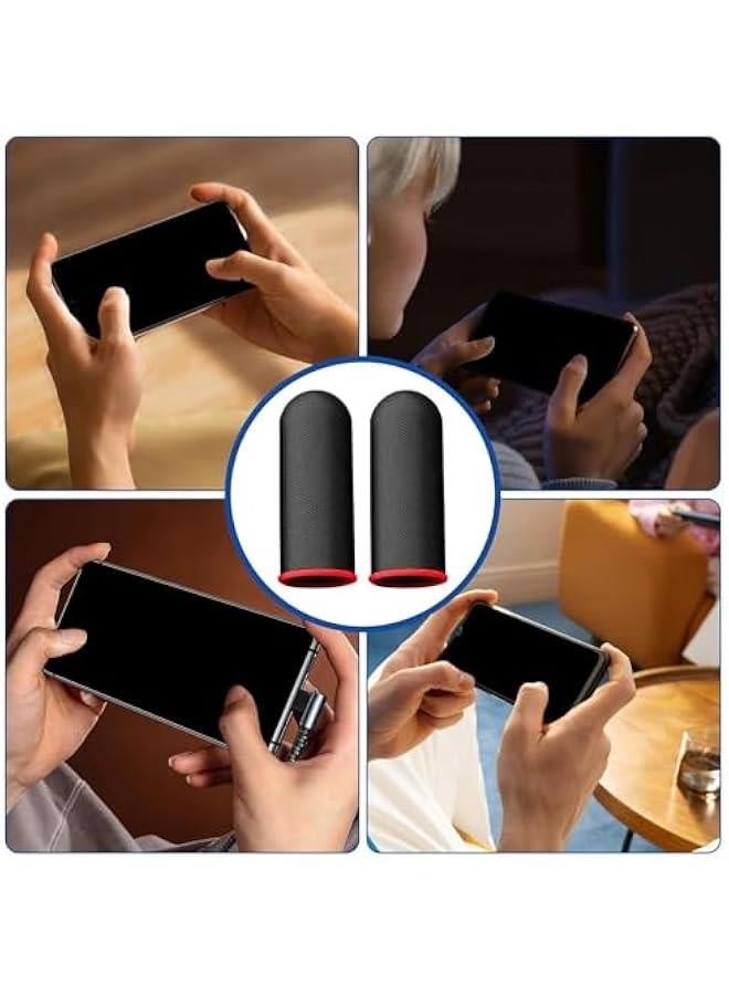Mobile Game Finger Sleeve - 2PC Breathable Carbon Fiber Finger Sleeves | Comfortable Game Finger Sleeves | Finger Sleeves For Enhance Finger Sensitivity | Comfortable Game Finger Covers | Fiber Fing - Image 4