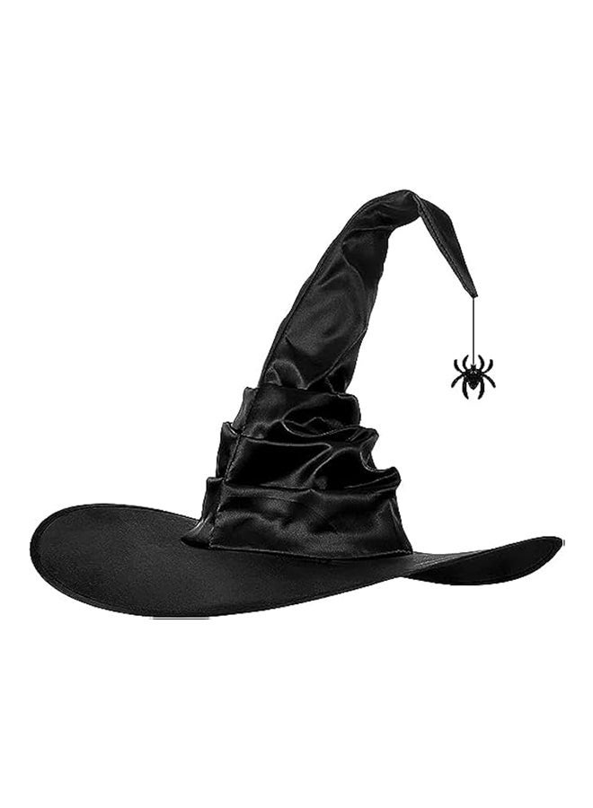 Brain Giggles Pleated Witch Hat Oxford Cloth Witch Hat for Masquerade Party Cosplay Accessory - Image 1