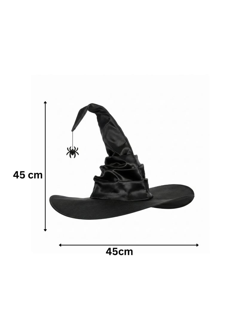 Brain Giggles Pleated Witch Hat Oxford Cloth Witch Hat for Masquerade Party Cosplay Accessory - Image 5