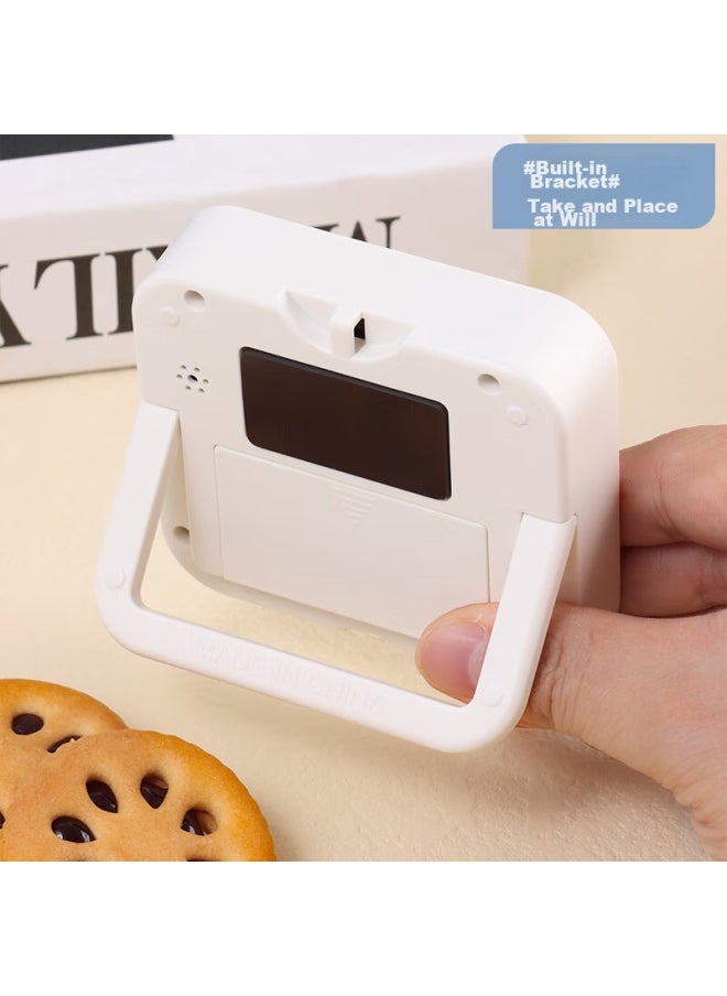 Bai Jie Baijie Multi-function Timer, Time Management Tool, Kitchen Baking Timer, Home Stand Model, Pearl White  - Image 3