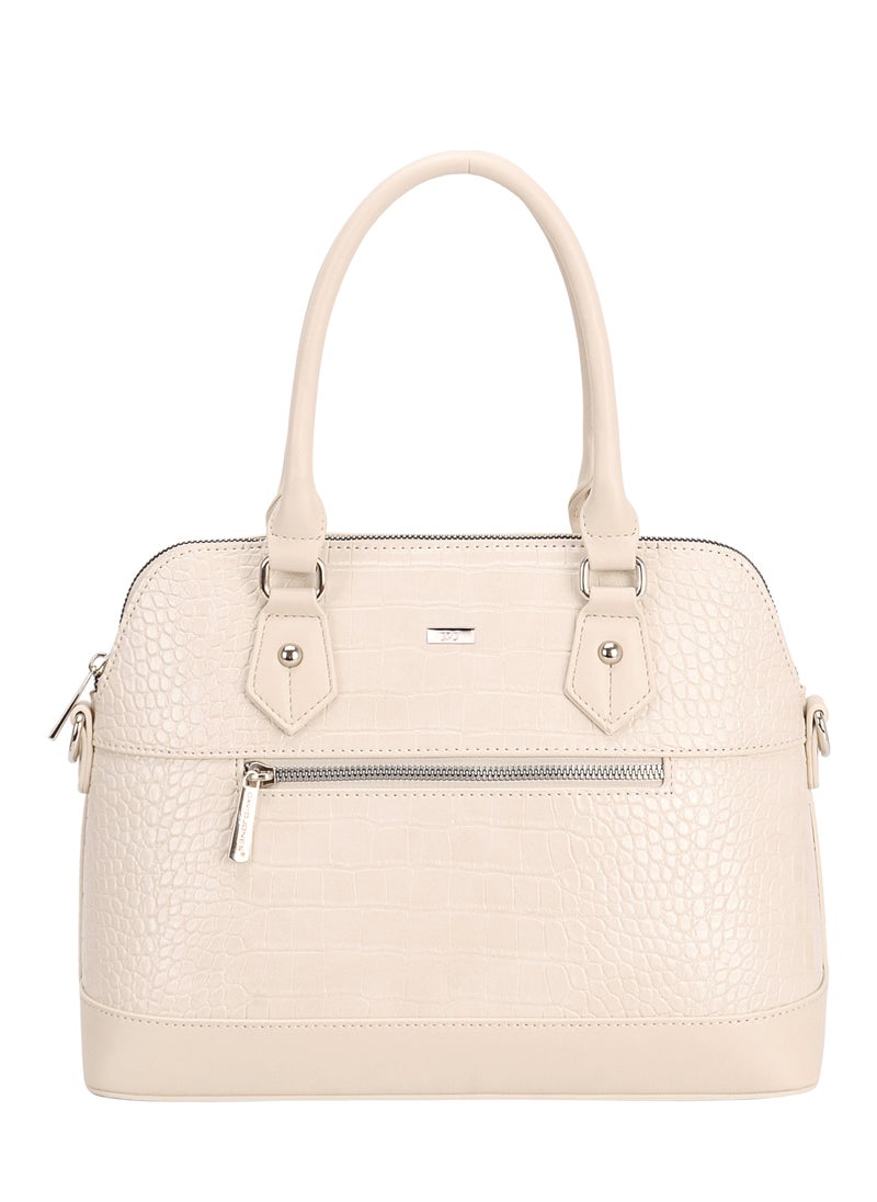David Jones David Jones iana Tote Bag for Women, Faux Leather Top-Handle Satchel Handbag Purse 