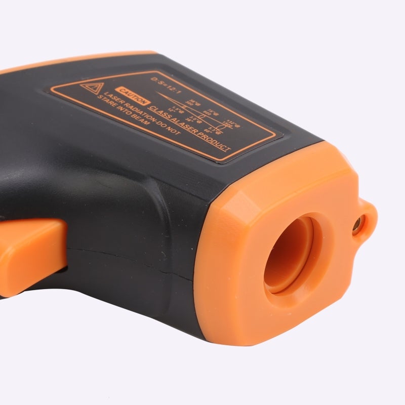 Infrared Thermometer GM320S: LCD Display Laser Target Temperature Measuring Gun for Surface Temperature, Backlight Function, Data Retention, Auto Power Off - Orange - Image 5
