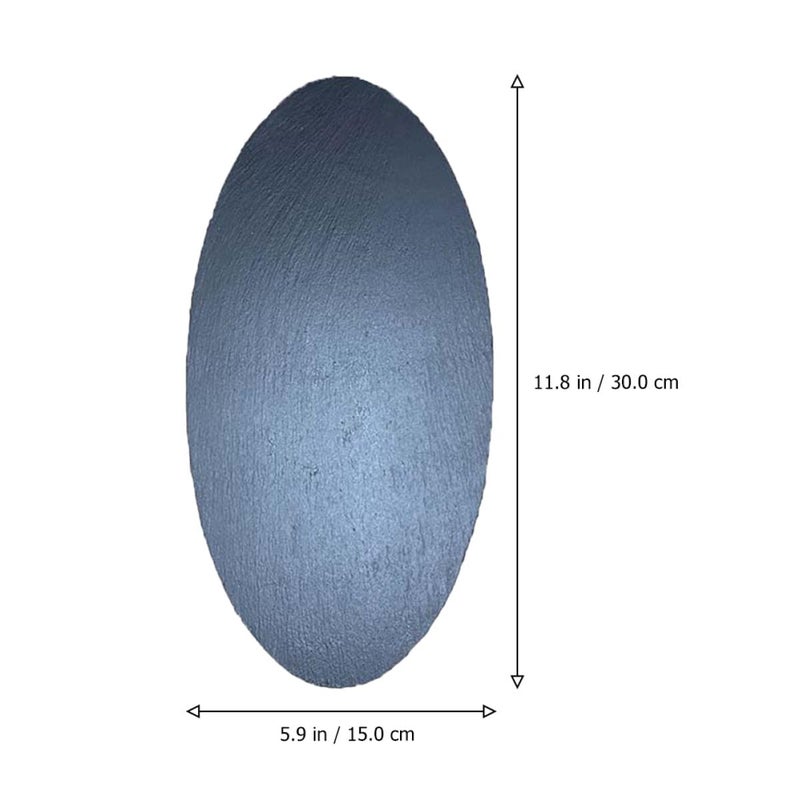 Vintage Oval Rock Plate 30cm Japanese Style Steak Serving Tray For Sushi Dessert - Image 3