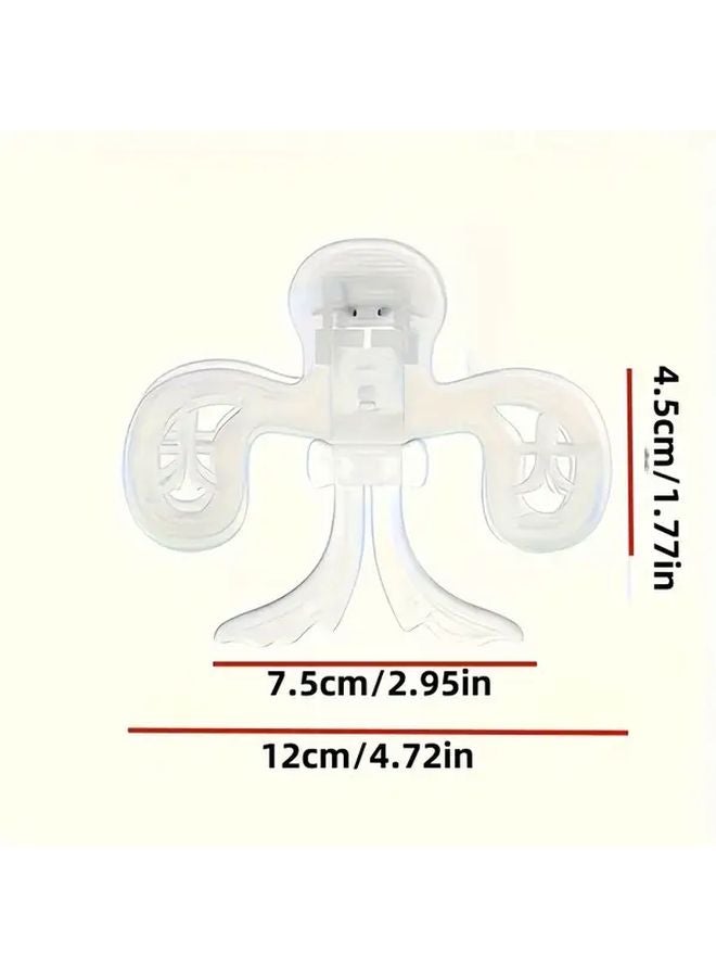 White Heavy Duty Non Slip Page Holder Clip Anti Page Turning Stopper Transparent Book Stand - Image 2