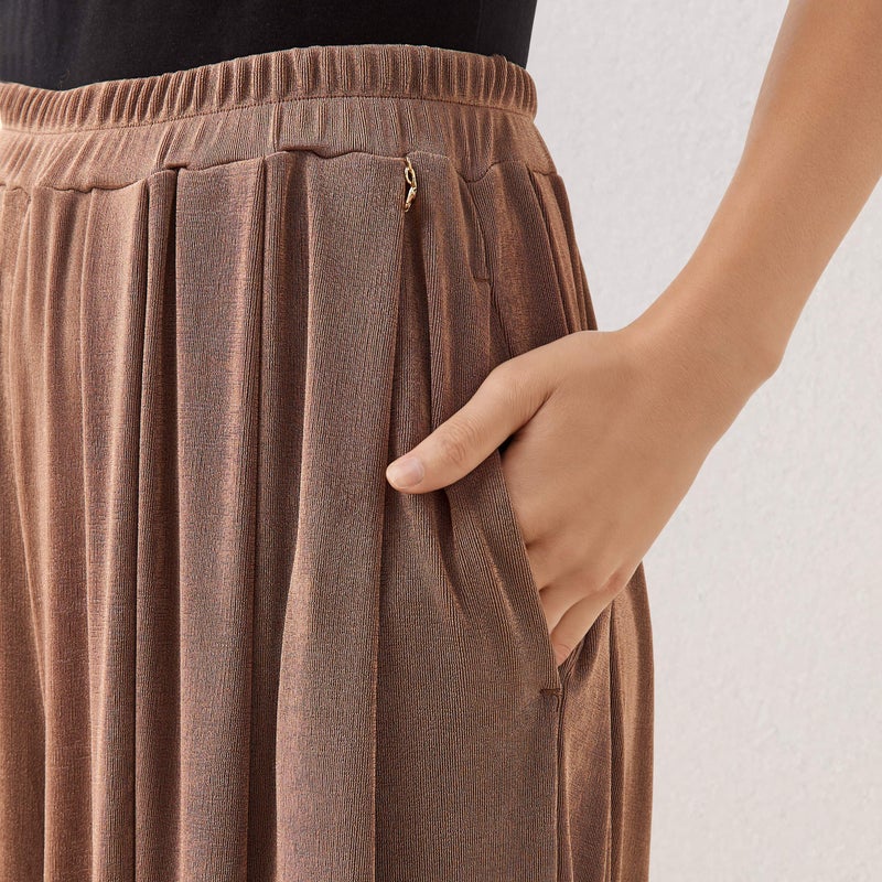 Iconic Draped Wide Leg Flexi Waist Pants - Image 4