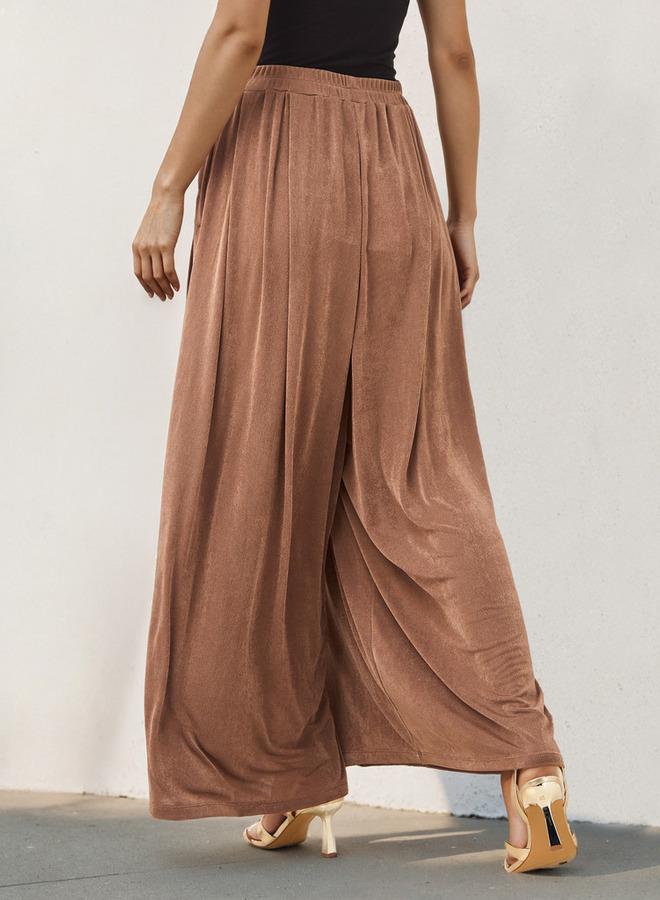 Iconic Draped Wide Leg Flexi Waist Pants - Image 3