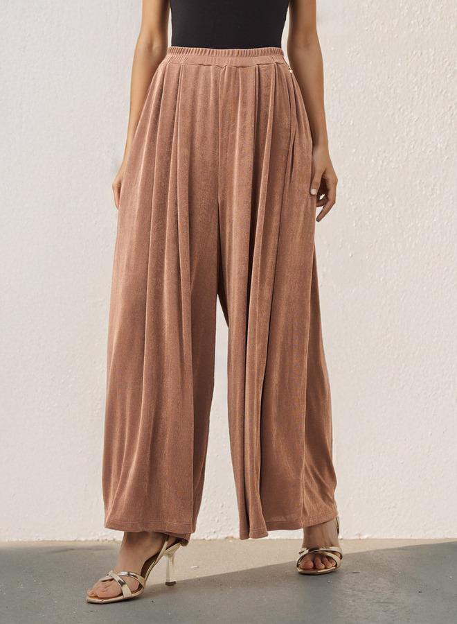 Iconic Draped Wide Leg Flexi Waist Pants - Image 1