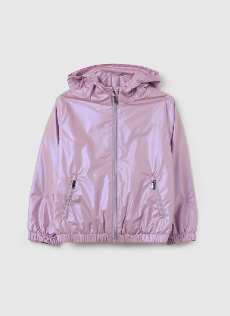 Ovs Short shiny-effect waterproof jacket