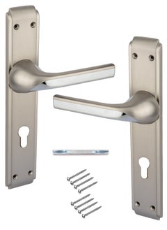 Lozan Pair Of Heavy Duty Door Handles Silver Color 