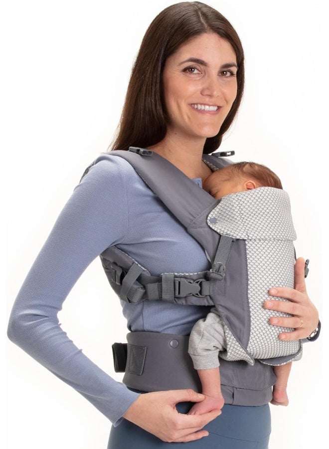 Beco Gemini Baby Carrier from Newborn to Toddler - Certified Ergonomic Newborn Baby Carrier for Infants and Children of 7-35 lbs - M Shape, Adjustable Seat, Breathable 3D Mesh (Cool Dark Grey) - Image 1