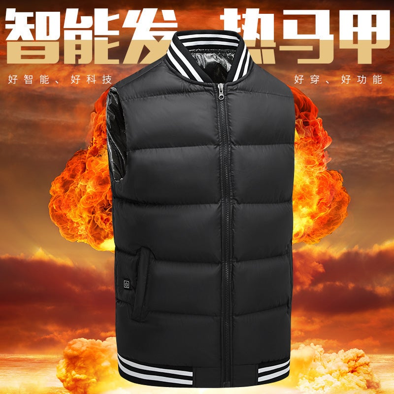 Five Zone Heating Fashion Vest Men'S Intelligent Constant Temperature Heating Vest Women'S Young Fashion Warm Waistcoat Coat - Image 3