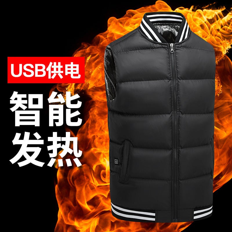 Five Zone Heating Fashion Vest Men'S Intelligent Constant Temperature Heating Vest Women'S Young Fashion Warm Waistcoat Coat - Image 2