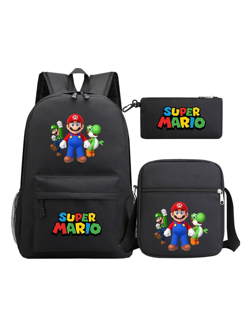 Super Mario Printed Youth Large Capacity Men's and Women's Shoulders