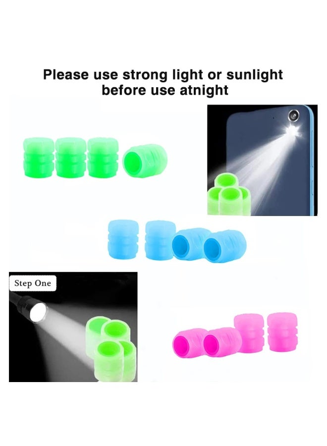 DubaiGallery Glow-in-the-dark wheel valve covers – Universal car accessories, waterproof and dustproof, easy to install without batteries, stylish design to enhance car appearance and nighttime visibility - Image 4