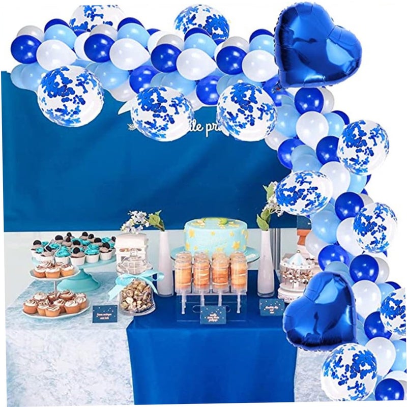 Blue Latex Confetti Balloons 50 Pieces Party Decorations Set for Birthday Wedding - Image 5