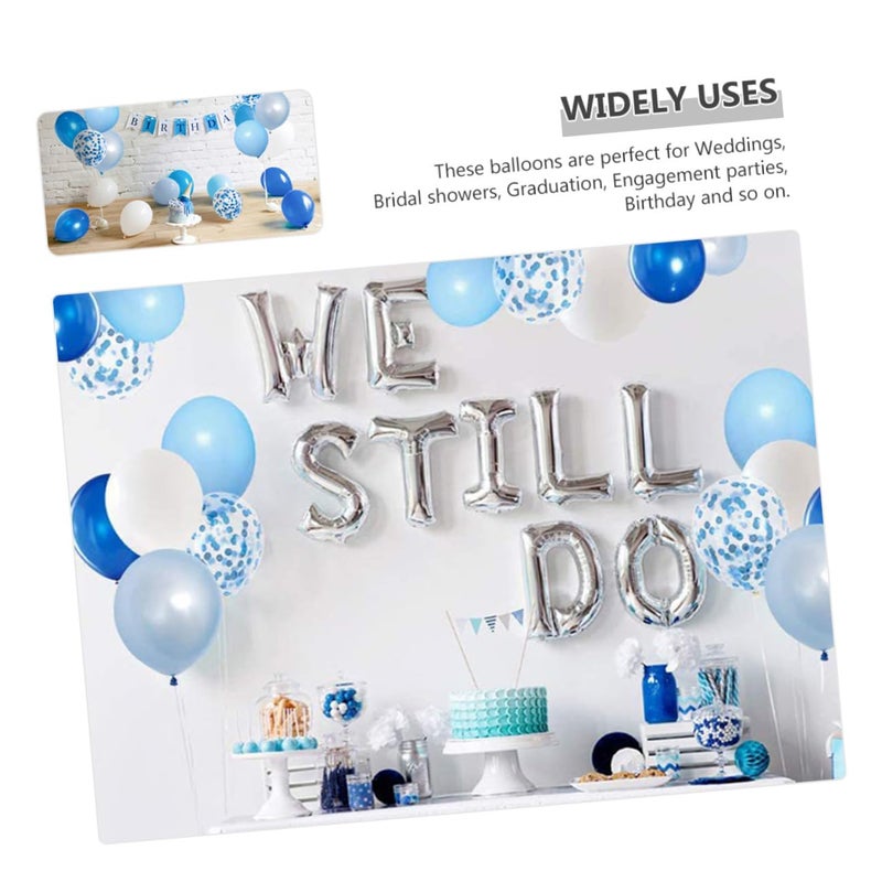 Blue Latex Confetti Balloons 50 Pieces Party Decorations Set for Birthday Wedding - Image 4