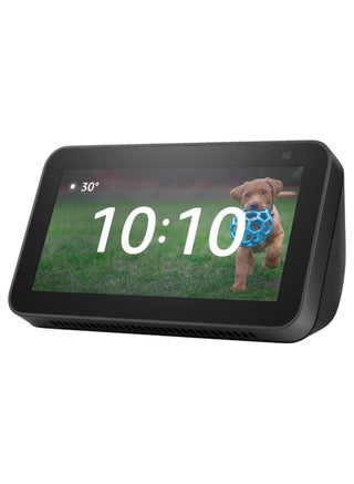 Smart Home Systems Echo Show 5  (2rd Gen, 2021 release), Smart Display & alarm clock with clearer sound | Use your voice to control smart home devices, play music or Quran, & more (speaks Khaleeji) black - pzsku/ZDF75C33977C4D22C4D51Z/45/_/1735381056/776160a3-3ec5-48e1-b621-cc8761700f38