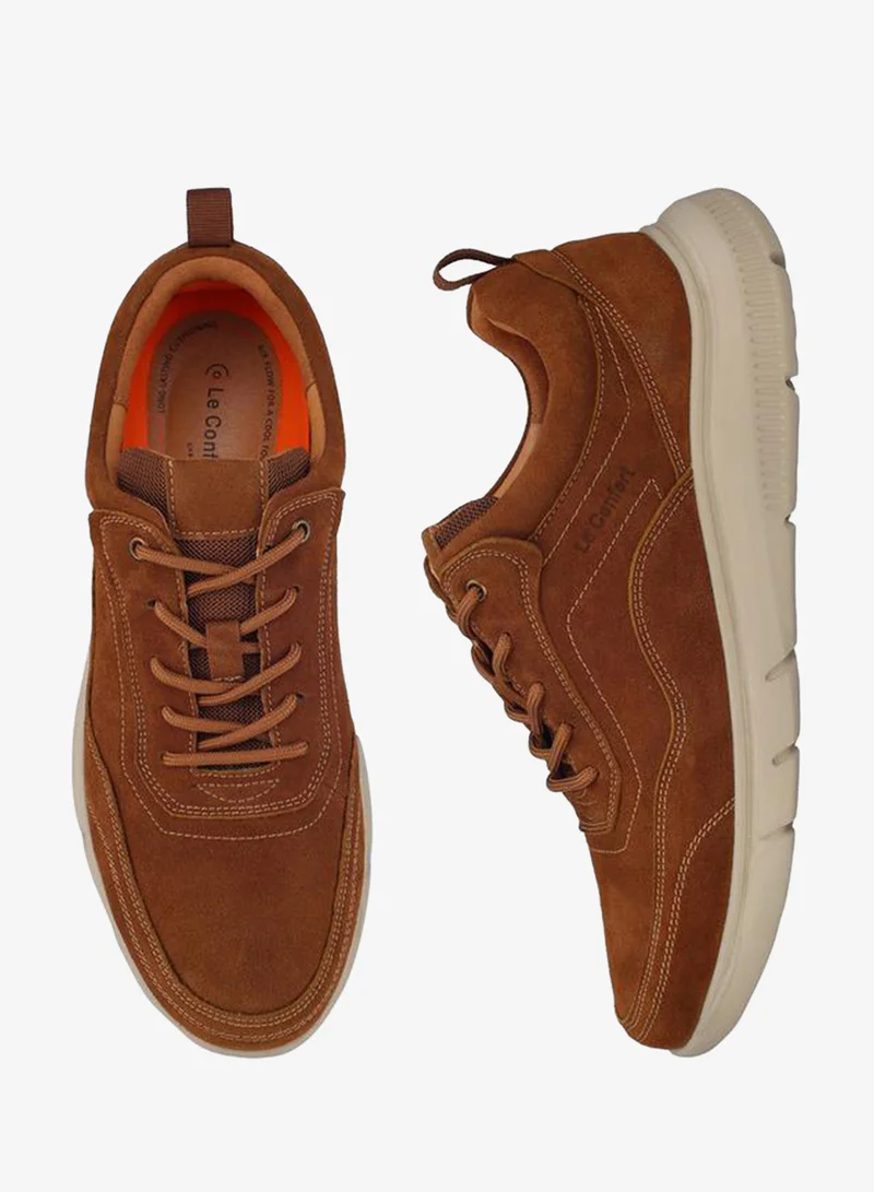 لو كونفورت Men Lace-Up Leather Ankle Sneakers