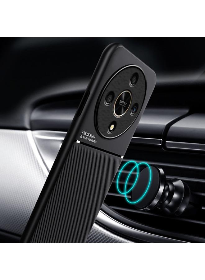 اس-توب جراب هاتف Honor X9b الكلاسيكي المائل والمحبب المغناطيسي PC الهجين المصنوع من مادة TPU - Image 5