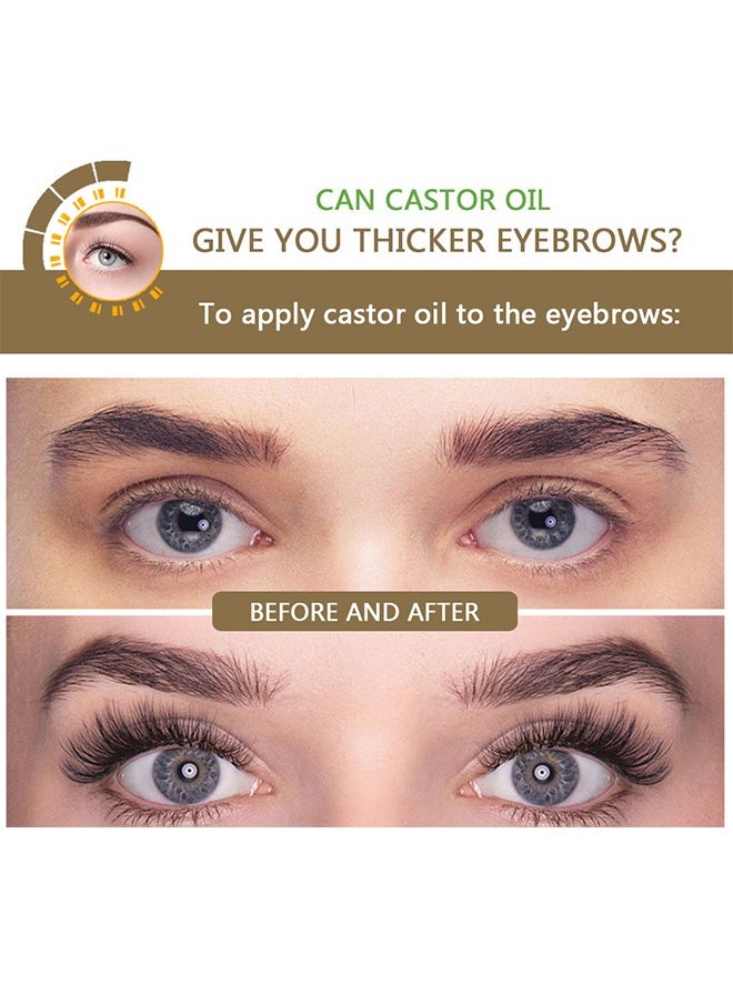Lanthome - Castor Oil Cold Pressed Hexane Free 100% Natural,Eyelash Growth Castor Oil Black 10ml - Image 1