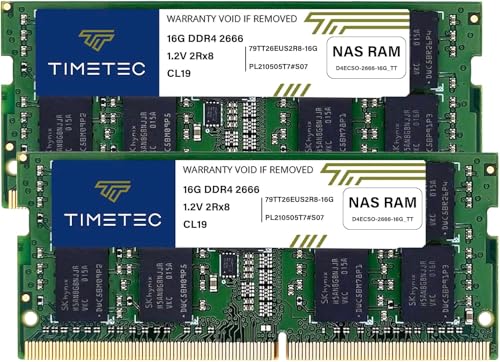 Timetec DDR4-2666 32GB KIT(2x16GB) Replacement for Synology D4ECSO-2666-16G DDR4 ECC Unbuffered SODIMM 2666MHz PC4-21300 260 Pin 1.2V CL19 Dual Rank 2Rx8 Memory RAM Upgrade (D4ECSO-2666-16G_TT) - Image 5
