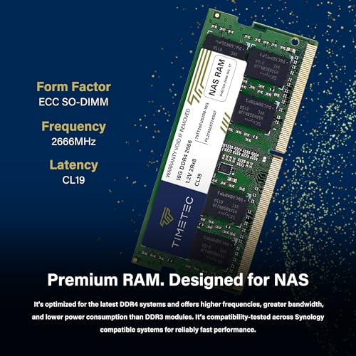 Timetec DDR4-2666 32GB KIT(2x16GB) Replacement for Synology D4ECSO-2666-16G DDR4 ECC Unbuffered SODIMM 2666MHz PC4-21300 260 Pin 1.2V CL19 Dual Rank 2Rx8 Memory RAM Upgrade (D4ECSO-2666-16G_TT) - Image 3