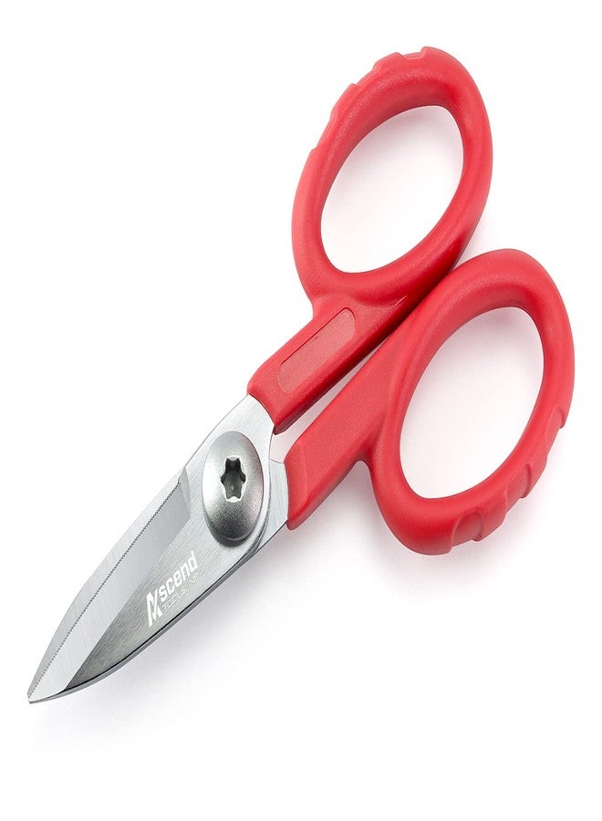 Ascend Tools 5-1/2 inch Carbon Steel Shears - Kevlar, Dyneema, Vectran, Spectra, Technora, Nomex, Innegra, Dacron, Fiberglass, Carbon Fiber, Breathers Fiber Cable - Image 1
