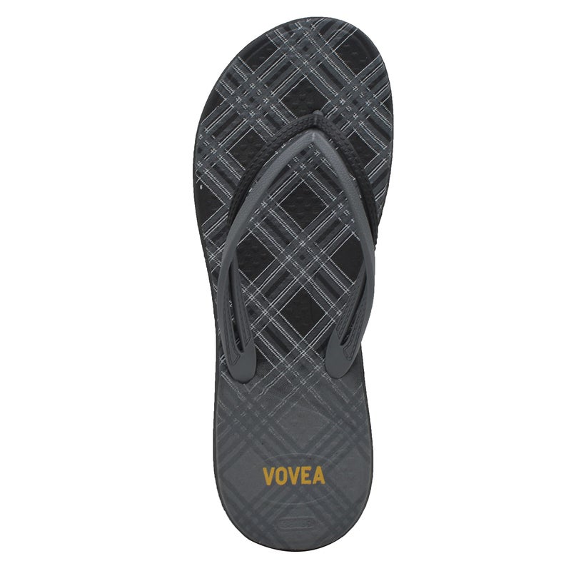 VOVEA Flip Flops For Women Non-Slip Bathroom Shower Shoes Cushion foam Indoor and Outdoor Sandals,Black-grey US 9 - Image 2