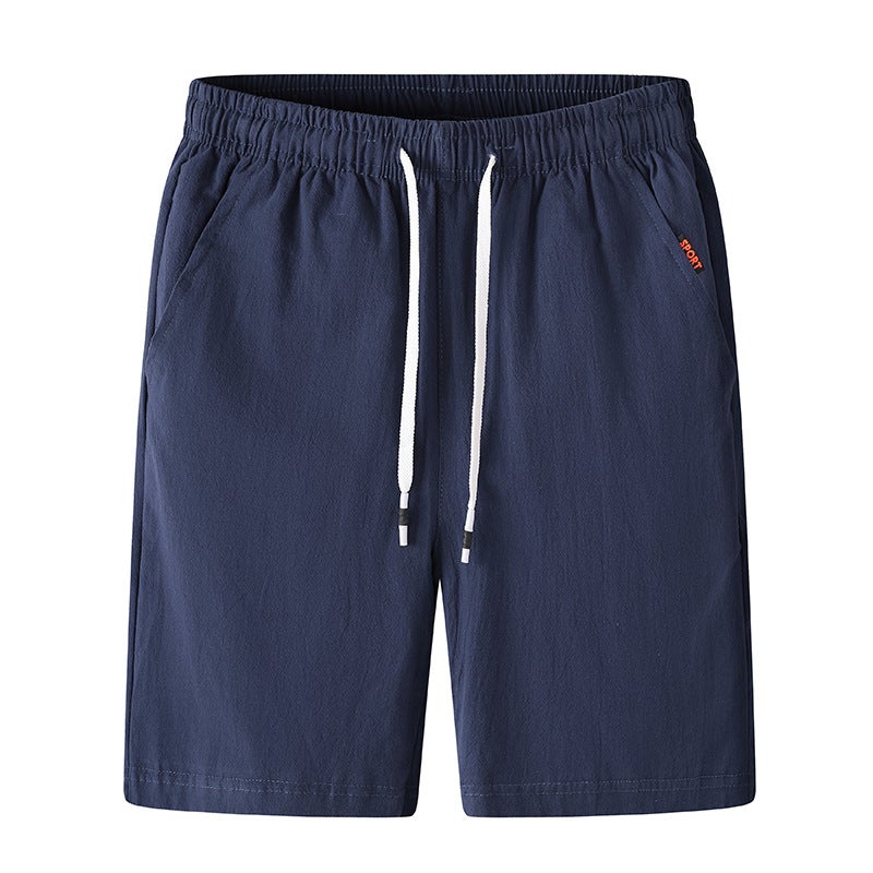Foreign Trade 2023 Summer Men's Casual Solid Color Linen Shorts Men's Loose Cotton and Linen Beach Shorts - Image 3