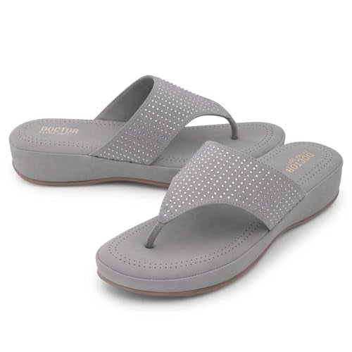DOCTOR EXTRA SOFT Women's Fashionable Stylish Orthopedic Memory Foam Thong Slippers/Flip Flops|Comfortable & Lightweight|Breathable & Anti-Slip| Casual Slip-on Sandals for Ladies/GirlsD-626 - Image 3