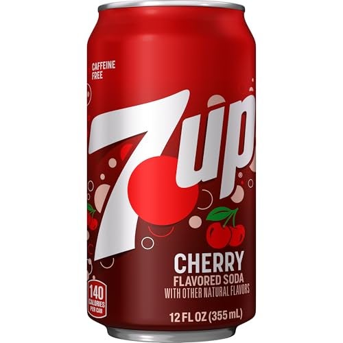 Dr Pepper 7UP Cherry Flavored Soda, 12 fl oz cans, 12 pack - Image 2