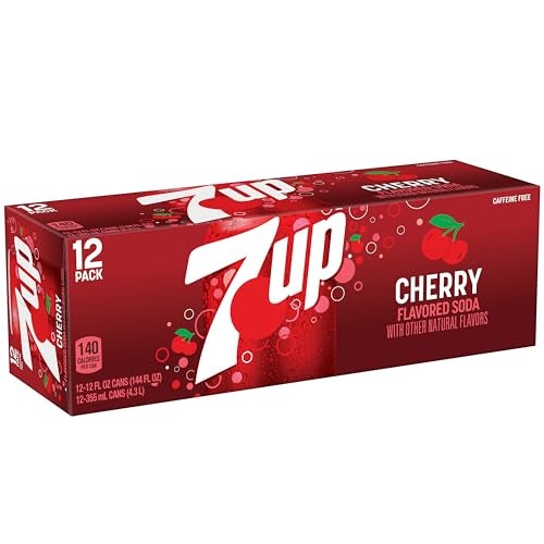 Dr Pepper 7UP Cherry Flavored Soda, 12 fl oz cans, 12 pack - Image 3