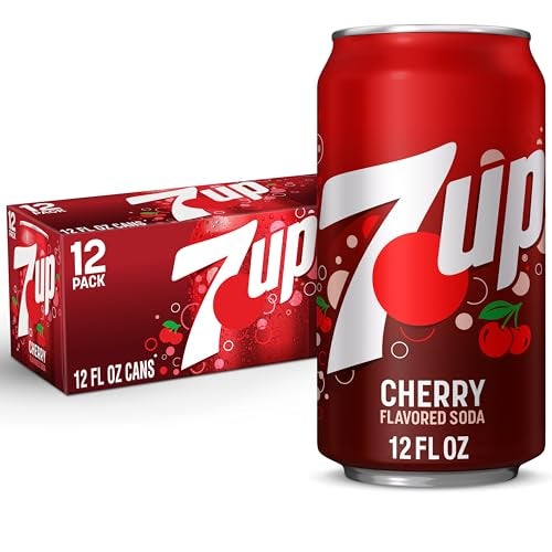 Dr Pepper 7UP Cherry Flavored Soda, 12 fl oz cans, 12 pack - Image 1