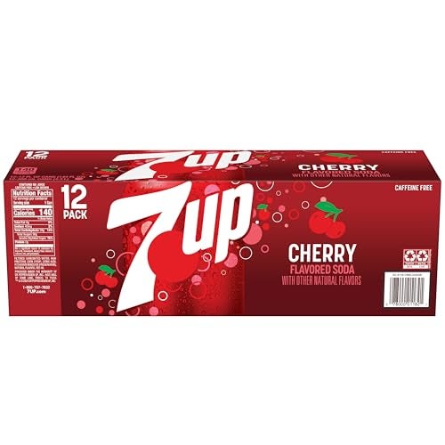 Dr Pepper 7UP Cherry Flavored Soda, 12 fl oz cans, 12 pack - Image 5